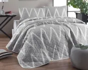 Покривало стьобане Eponj Home Olivia Kombin G 200х220 з наволочками 50х70