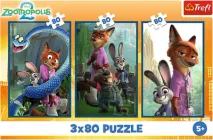 Набір пазлів Trefl Розслідування домашніх тварин 80 елементів х 3 шт (48972) (5900511348972)