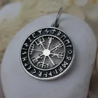 Срібний кулон "Рунічний Компас" 925° (Вегвізир) проби з чорнінням (60101)