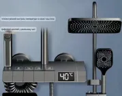 Душова система «Піаніно» з верхнім і ручним душем, регульованою штангою