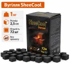 Вугілля для кальяну кокосовий Sheecool Шикул 1кг 72кубика розмір 25мм