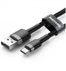 Кабель Baseus Cafule USB to Type-C 2A 2m (CATKLF-CG1) Black/Grey