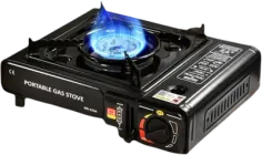 Портативна газова плита Voltronic MS-155A під газові балони бутан та пропан-бутан Black (YT19979)