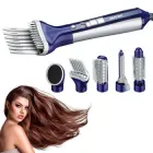 Фен-щітка професійна з насадками Gemei GM-4834 Фен для сушіння та укладання волосся 6в1 550 Вт