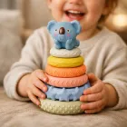 Силіконова пірамідка, дитяча, коала , сенсорна іграшка гризунець для малюка