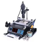 Паяльна станція 3 в 1 YIHUA 853AAA / фен + паяльник + ІК переднагрівач / LED дисплей / 1200 Вт