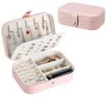Скринька для зберігання прикрас, органайзер для біжутерії, футляр для прикрас 16 х 11 х 5 см Рожева