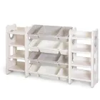Стелаж для книг та іграшок Oliver Mealux KD-E028 White/Grey білий-сірий