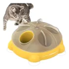 Інтерактивна годівниця-головоломка для котів з обертовою кришкою 360° повільна годівниця для уповільненого живлення