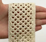 Тесьма декоративна / 6 см / 1 метр / Бежевий