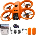 Квадрокоптер Дитячий міні-дрон V66 з HD-камерою та захистом від падінь до 20 хв / 2 АКБ + батарейки у пульт управління