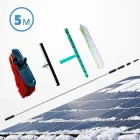 Швабра з гумовим скребком 5 м для миття та чищення сонячних панелей на висоті з насадками 4шт швабра для миття вікон із телескопічною ручкою