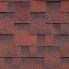 Бітумна черепиця Акваізол Акцент Червона ЕКО (червоний + чорний) Колекція 2023-2024