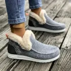 Хутряні чуні, зимове тепле взуття, жіночі плюшеві черевики, домашні затишні валянки, м'які капці, розмір 41 сірий, Код 00-0810