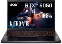 Ноутбук Acer Nitro V 15 ANV15-52-51Q2 (NH.QZ7EU.00J) Obsidian Black / 15.6” IPS Full HD 165 Гц / Intel Core i5-13420H / RAM 16 ГБ / SSD 512 ГБ / nVidia GeForce RTX 5050, 8 ГБ (TDP 75 Вт)
