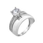 Каблучка срібна подвійна Еліт ЛК-0246р