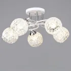 Люстра стельова Light House SR-20388/5 WT+CR D510*H235 E27 біла + хром