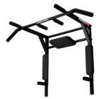 Турнік PullUp 3в1 настінний плюс бруса з упором для преса 4 хвата розборний чорний (P3043)