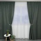 Готові штори Зелений льон однотонні 150*270 см (SH-M5-4)