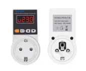 Реле напруги в розетку з дисплеєм Taxnele 220В 16А