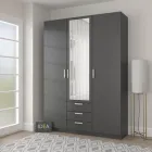 Шафа розпашна із дзеркалом IDEA Д-119 Антрацит