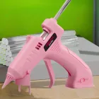 Пістолет клейовий бездротовий акумуляторний термопістолет для клею для ремонту, рукоділля та творчості,рожевий D24003