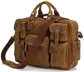 Сумка чоловіча шкіряна портфель в дорогу планшет для документів А4 для телефону Vintage Коричневий 34258