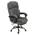 Крісло офісне FC-117 з тканини з підставкою для ніг Сірий