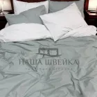 Комплект постільної білизни Наша Швейка Бязь Світлий сірий з однотонним білим Полуторний 150х215 см