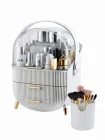 Органайзер підставка для аксесуарів та косметики 3-х ярусний з 2-ма шухлядами та стаканчиком під косметичні кисті настільний Білий (CJO-019)