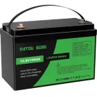 Акумулятор DATOUBOSS LiFePO4 12.8V 100Ah 1280Wh з BMS 100A для сонячних систем, ДБЖ, інверторів до 6000 циклів
