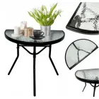 Столик для балкона тераси саду напівкруглий Bonro B-1913 чорний