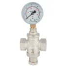 Поршневий регулятор тиску води з манометром 1,5 - 6 бар 3/4" Forte
