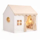 Дитячий намет-будиночок складаний Замок для ігор вдома та на вулиці бежевий