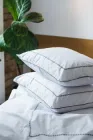Комплект постільної білизни Ecotton Євро 210х220 см Premium вишивка + кант Капуччино Перкаль (25138_000)