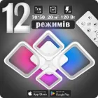 Люстра світлодіодна 517 Light 3color з пультом 120Вт Білий (01672)