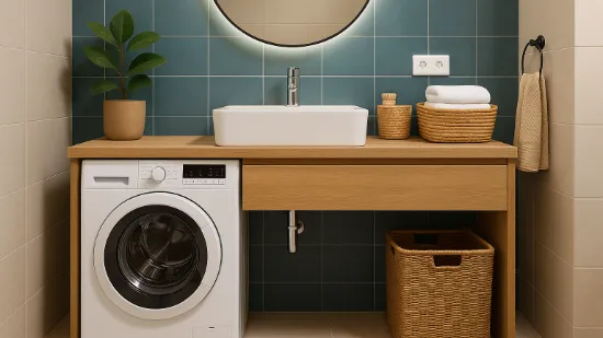 Як правильно облаштувати пральну зону у ванній кімнаті