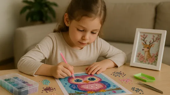 Алмазна мозаїка для дітей: користь, безпека, ідеї