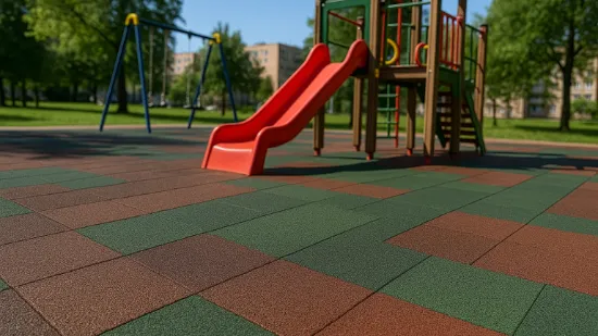 Як укладати гумове покриття на відкритих майданчиках​