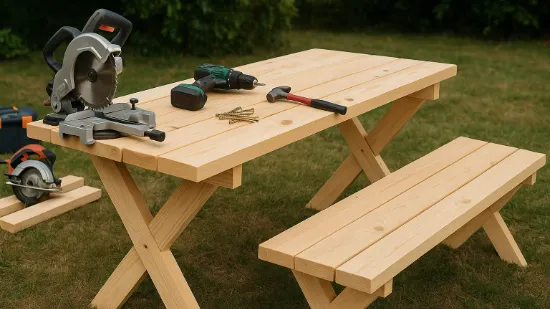 Садові столи та лавки своїми руками: прості ідеї для дачників