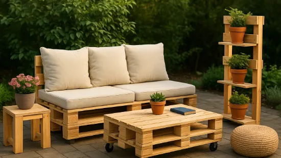 Садові меблі з палетів (піддонів): креативні ідеї для дачників
