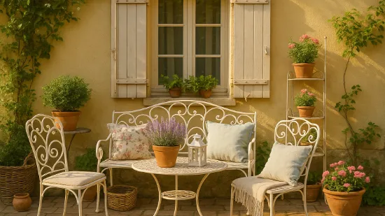 Меблі для саду в стилі прованс: ідеї оформлення дачної тераси