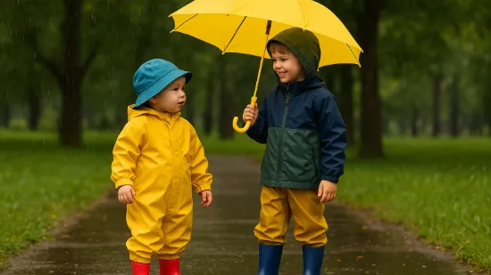Як одягнути дитину у дощову погоду: водонепроникні матеріали та стильні образи