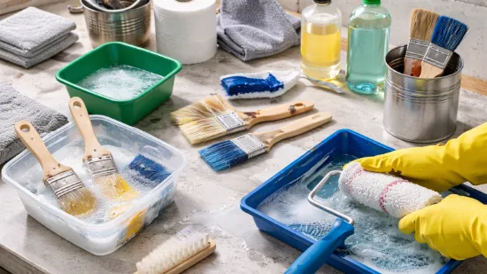 Чим і як мити кисті та валики різних типів фарб