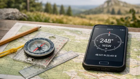 Як виміряти азимут за компасом і без нього