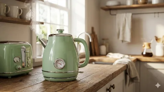 Електрочайники у ретро-стилі: огляд найкращих дизайнерських рішень