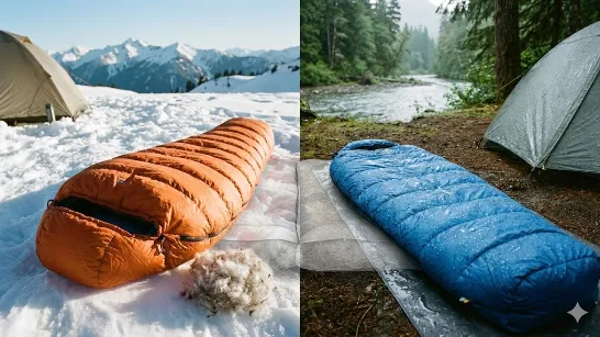 Пух чи синтетика: який утеплювач краще для спального мішка