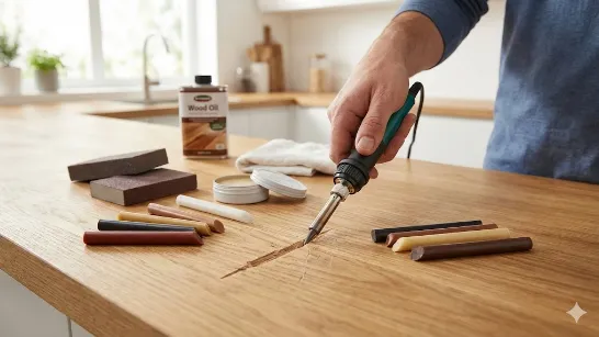 Як реставрувати подряпану стільницю власноруч