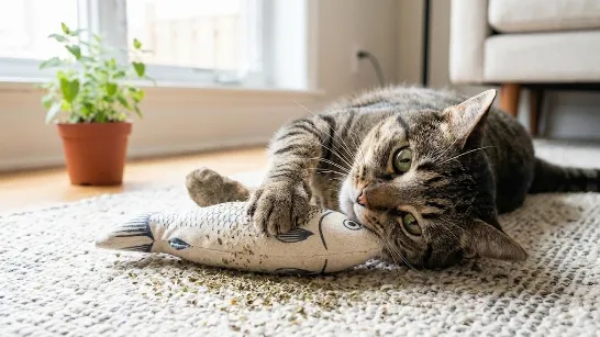 Іграшки з котячою м’ятою: як вони діють на тварину