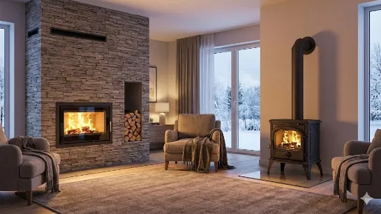 Камінна топка чи піч-камін: що вибрати для опалення будинку